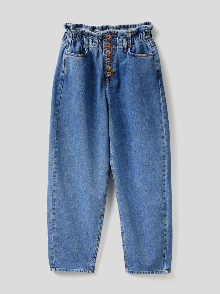 Jeans paper bag Femme image number 4